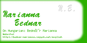 marianna bednar business card